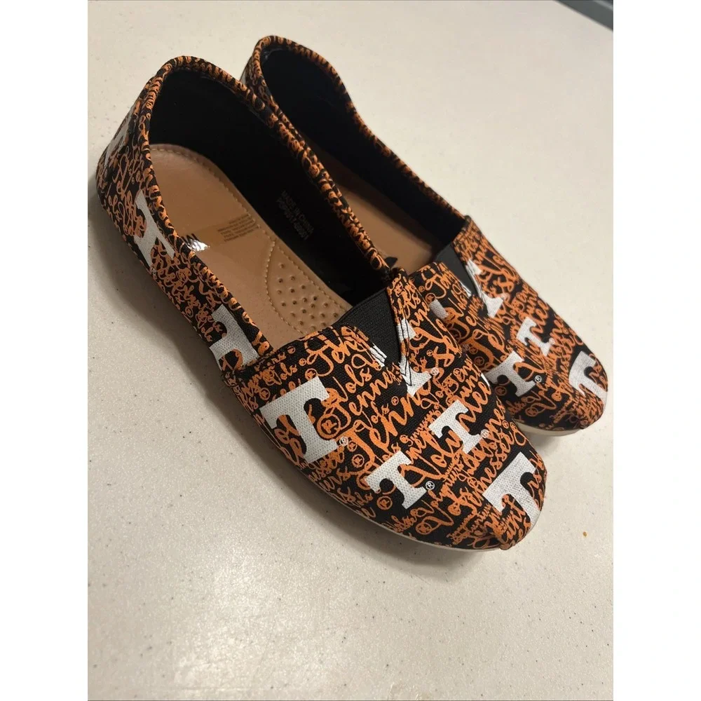Tennessee‎ Volunteers Women's Slip On Canvas Shoes Orange White Vols Size M 7-8